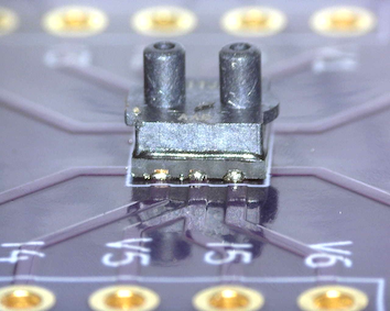 Inside a silicon MEMS flow sensor